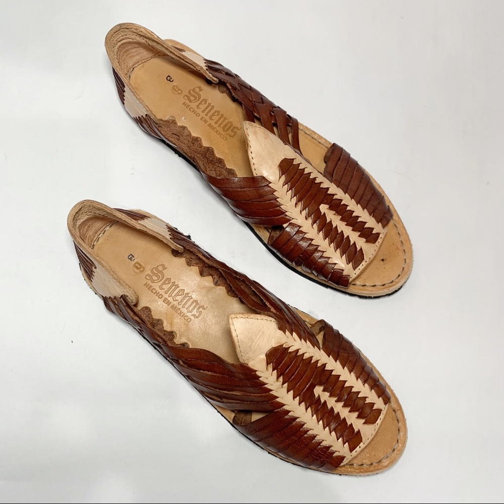 senenos mexican huaraches woven leather sandals
